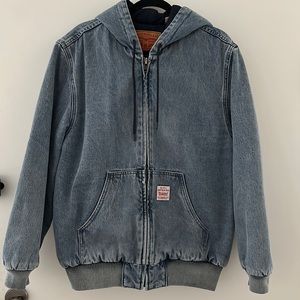LEVIS BLUE DENIM BOMBER JACKET